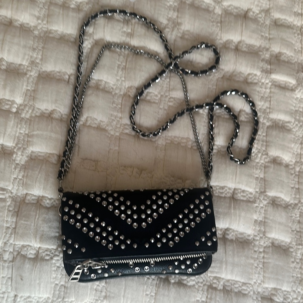 Zadig & Voltaire Black Silver nano bag